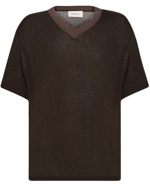 ATOMOFACTORY Military T-Shirt Viscose, Linen, Cotton - Black