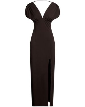 Haveone Dark Maxi Dress Polyester, Elastane - Black