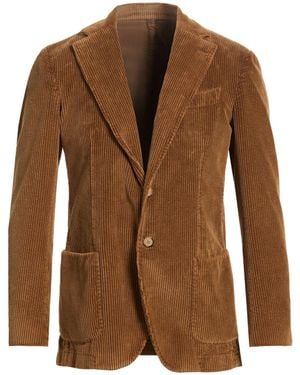 Santaniello Camel Blazer Cotton - Brown