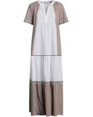 Purotatto Maxi Dress Cotton, Polyamide, Elastane - White