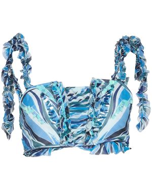 Poupette Top Silk - Blue