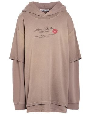 Acne Studios Sweatshirt Cotton - Natural