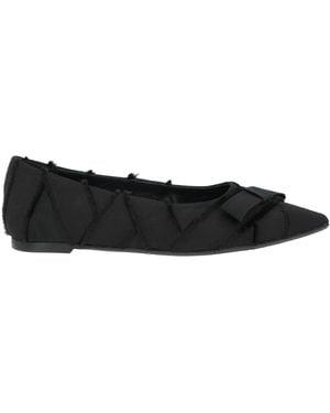 Ras Ballet Flats Textile Fibres - Black