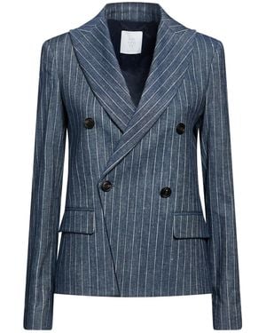 Eleventy Blazer Linen, Cotton, Elastane - Blue