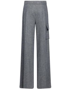 Moorer Pants Virgin Wool, Cashmere, Elastane - Gray