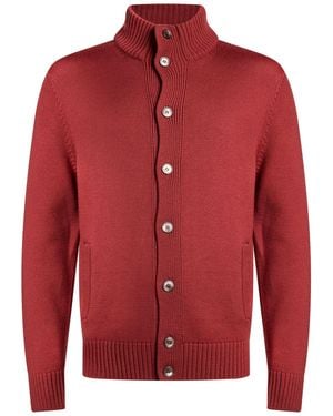 Gran Sasso Brick Cardigan Virgin Wool - Red