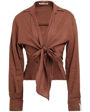 hinnominate Shirt Linen, Viscose - Brown