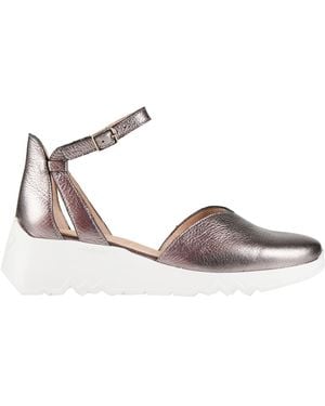 Wonders Court Shoes Leather - Metallic