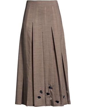 Alysi Chocolat Maxi Skirt Polyester, Virgin Wool - Brown