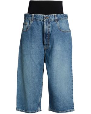Alaïa Denim Shorts Cotton, Polyurethane - Blue