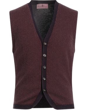 Della Ciana Burgundy Cardigan Merino Wool, Cashmere - Purple