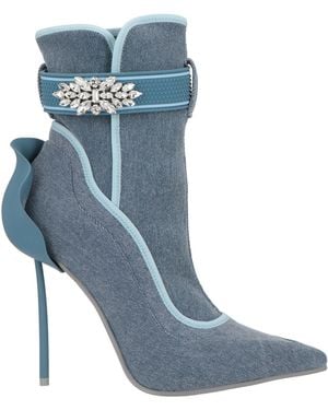 Le Silla Ankle Boots Textile Fibres - Blue