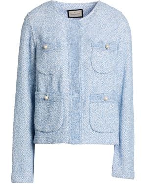 Bruno Manetti Azure Jacket Cotton, Viscose, Polyester, Nylon - Blue