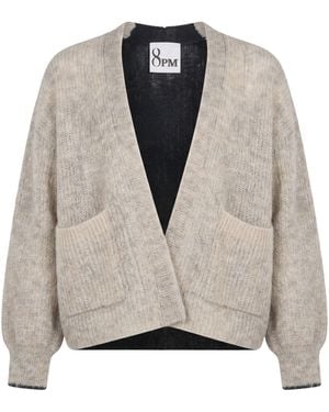 8pm Cardigan Mohair Wool, Polyamide, Merino Wool - White
