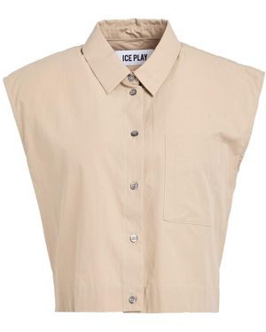 Ice Play Khaki Shirt Cotton - Natural