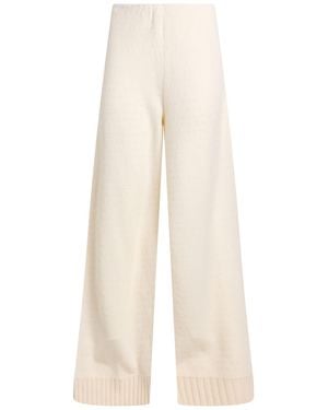 Liviana Conti Ivory Trousers Wool, Polyimide - White