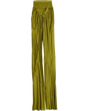Rick Owens Trousers Cupro, Cotton, Polyamide - Green