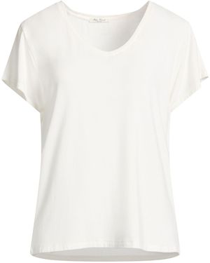 STEFAN BRANDT Ivory T-Shirt Viscose, Silk, Elastane - White