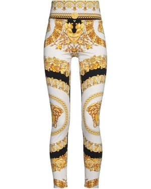 Versace Off Leggings Polyamide, Elastane - Yellow