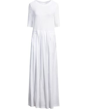 Alpha Studio Maxi Dress Cotton, Elastane - White