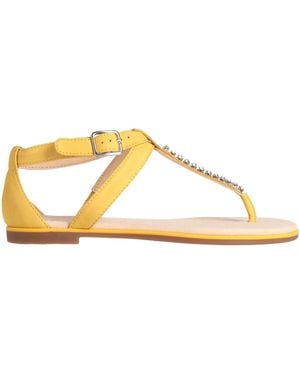 Clarks Mustard Thong Sandal Leather - Natural