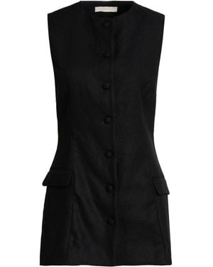 Faithfull the Brand Tailored Vest Linen - Black