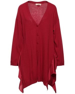 Twinset Cardigan Polyamide, Viscose, Wool, Cashmere - Red