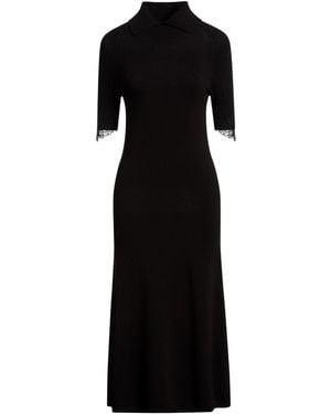 Ermanno Scervino Life Midi Dress Lyocell, Virgin Wool, Elastane - Black