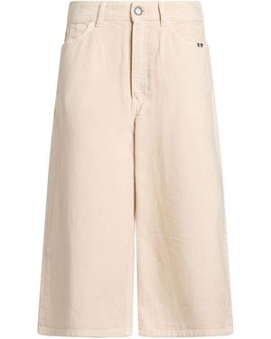 Amish Supplies Ivory Denim Shorts Cotton - Natural