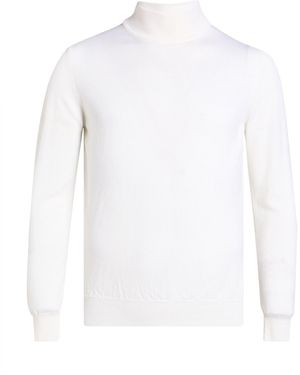 Kangra Ivory Turtleneck Wool - White