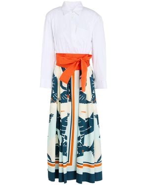 Sara Roka Midi Dress Cotton - White