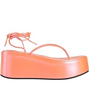 Bettina Vermillon Thong Sandal Synthetic Material - Pink
