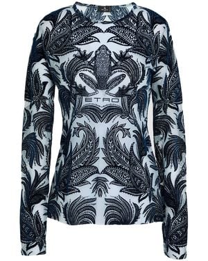 Etro Top Polyamide, Elastane - Blue