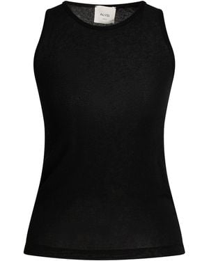 Alysi Top Viscose, Wool, Elastane - Black