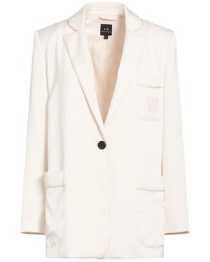ARMANI EXCHANGE Ivory Blazer Polyester - White