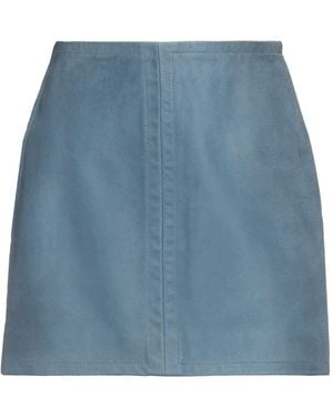 Stand Studio Slate Mini Skirt Cow Leather - Blue