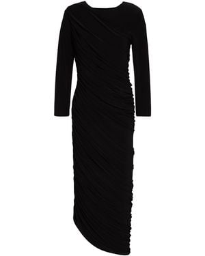 Norma Kamali Midi-Kleid - Schwarz