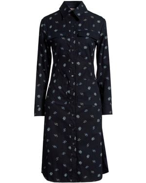 Maison Kitsuné Midi-Kleid - Blau