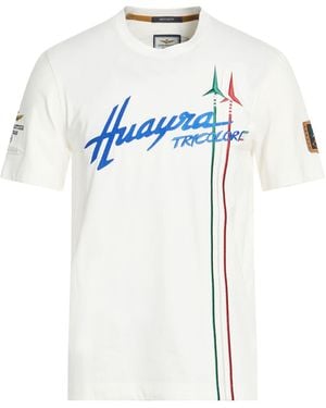 Aeronautica Militare Pagani Huayra Tricolore T-Shirt Cotton, Elastane - White