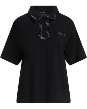 KARL LAGERFELD Polo Shirt - Black