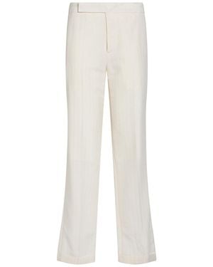 Lardini Trousers Wool, Polyester - White