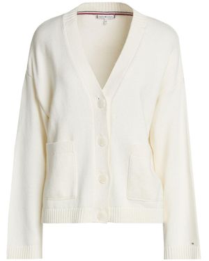 Tommy Hilfiger Cardigan Cotton, Polyamide, Wool - White