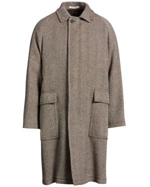 Tagliatore Dark Coat Virgin Wool - Brown