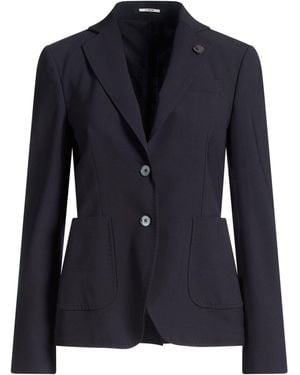 Lardini Midnight Blazer Wool, Elastane - Blue