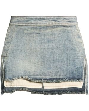 Rick Owens Denim Skirt Cotton - Gray