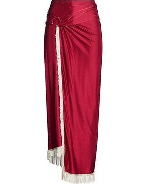 Rabanne Maxi Skirt Viscose, Elastane - Red