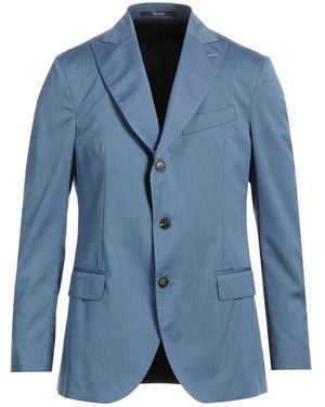 Drumohr Light Blazer Virgin Wool, Cotton, Silk - Blue