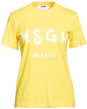 MSGM T-Shirt Cotton - Yellow