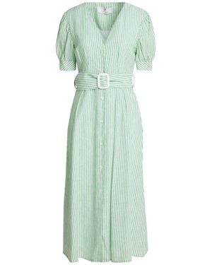 Compagnia Italiana Midi Dress Linen, Cotton - Green