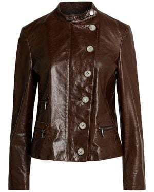 Emporio Armani Jacket Goat Skin - Brown